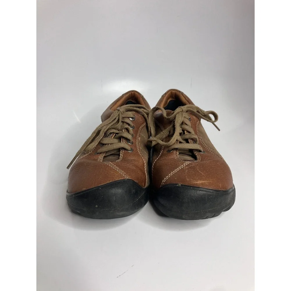 KEEN Presidio Walking Shoes Women 11 Brown Fair Leather Lace Up 1011401